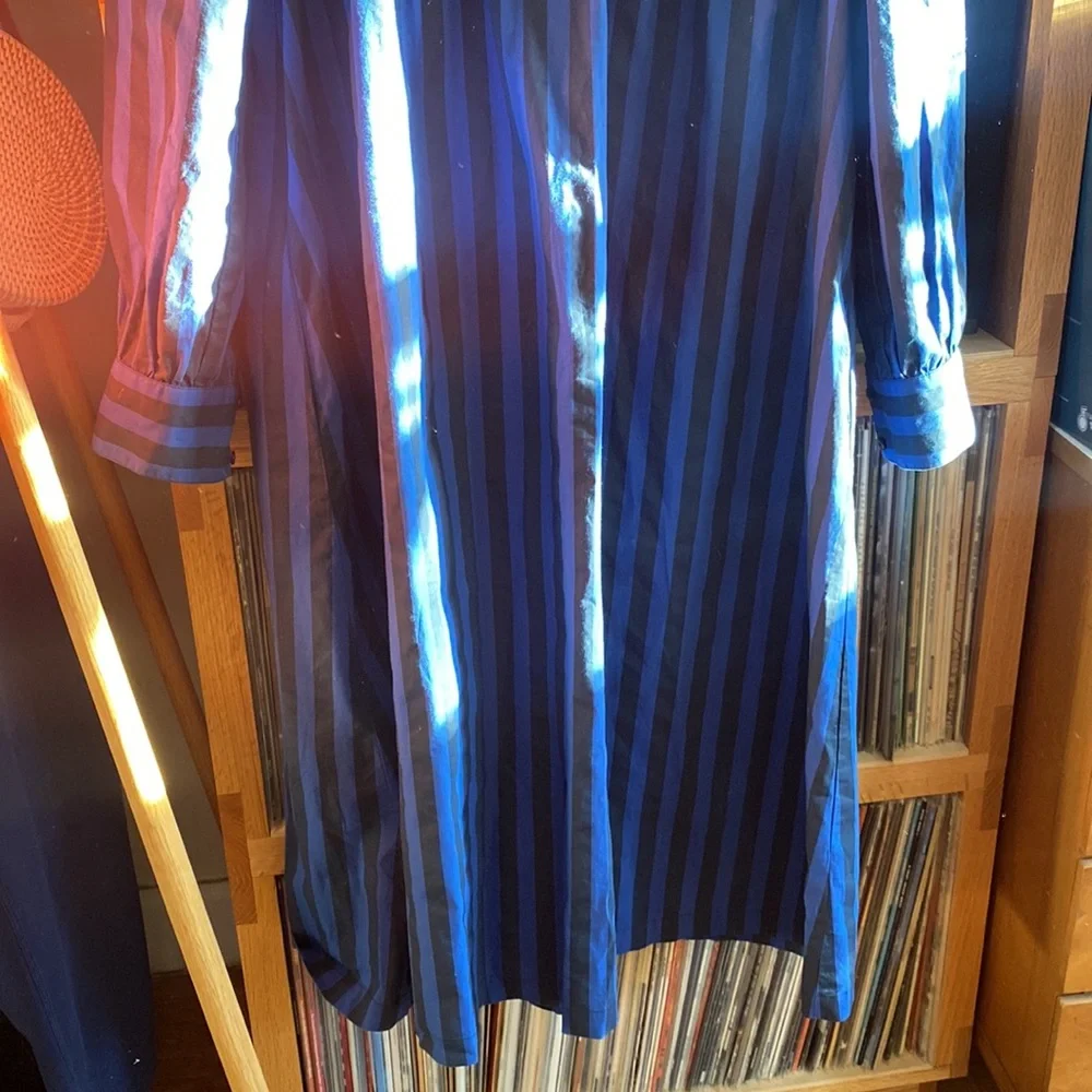 Clare V blue striped dress size S - Picture 5 of 9
